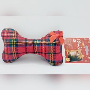 Coussin CROCI Italian One Size SCOTTISH BOWS - Red Squeeky Toy